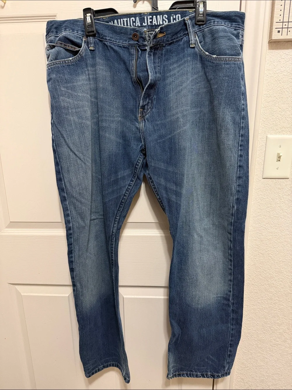 Nautica Men's Blue Washed Jeans